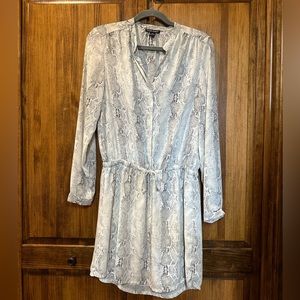 Snake skin patten long sleeve dress